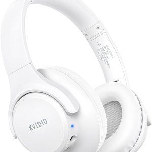 KVIDIO Bluetooth Headphones Over Ear. White